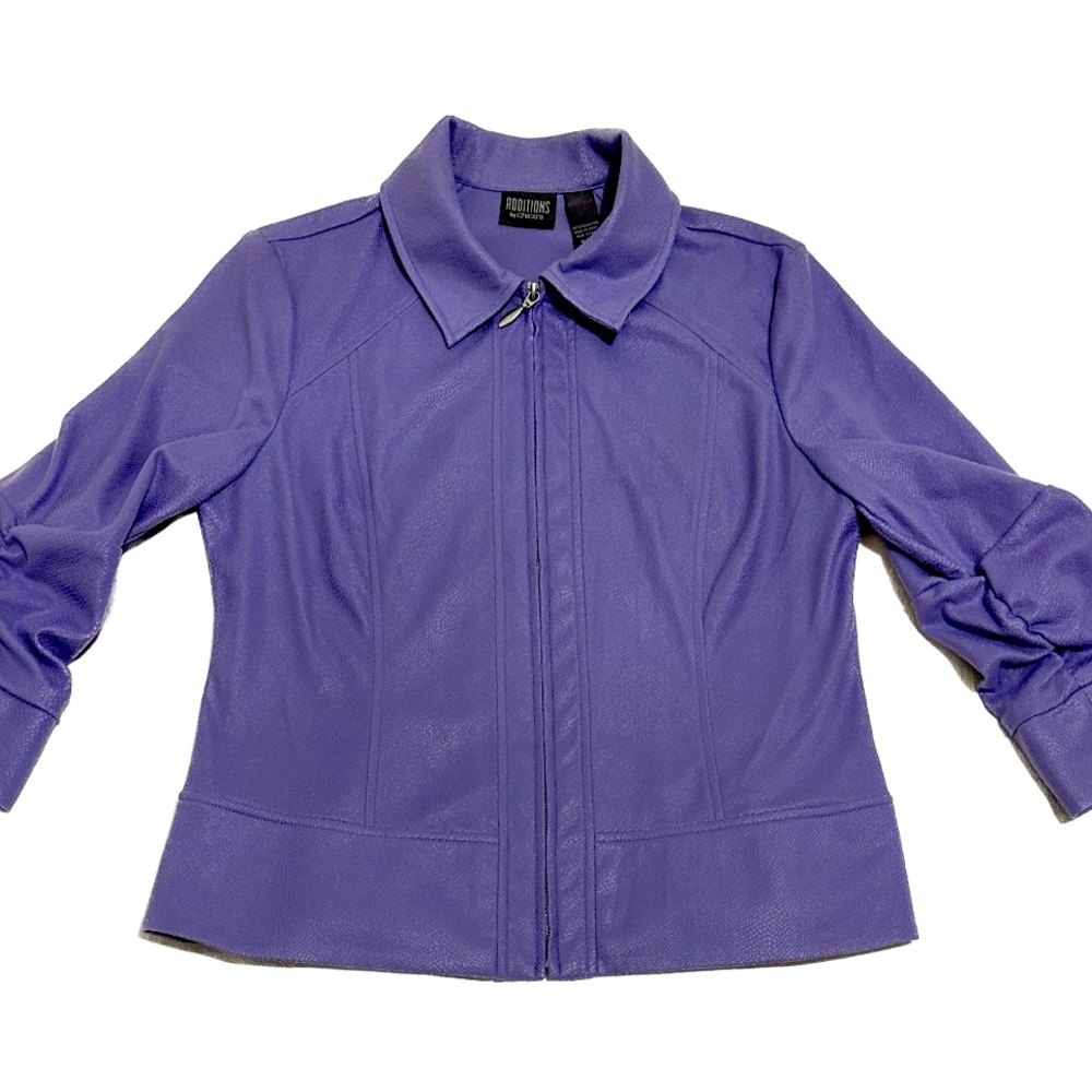 NWOT Additions by Chico - Purple Sweater with Scrunch Sleeves - Size 1 (Small)